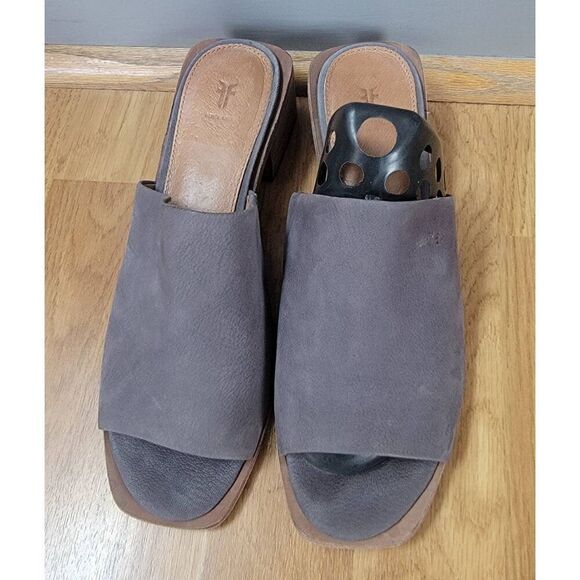 Frye Lucia Leather Mule Sandal 8 - Picture 2 of 7